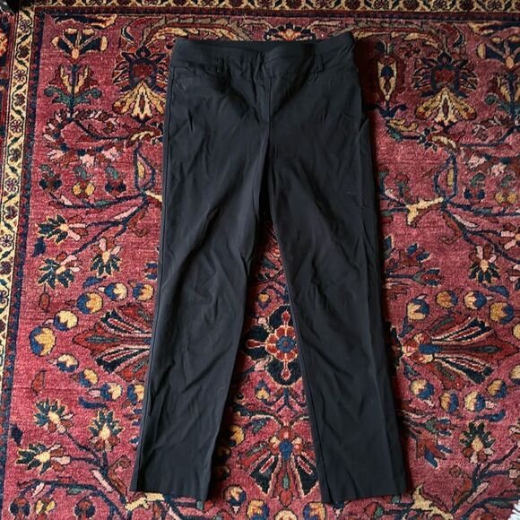 Vtg SAG HARBOR Black Straight Leg Stretch Pants Size 10 - Picture 1 of 4